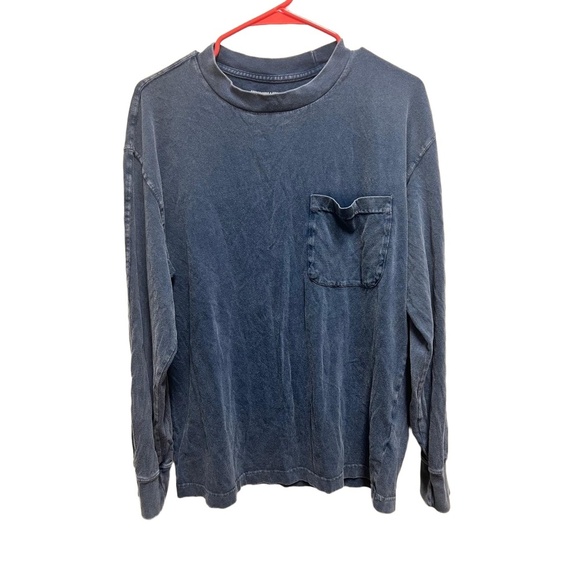 Abercrombie Fitch Mens XS Faded Blue Oversized Crewneck Pocket Tee Casual - Picture 2 of 5